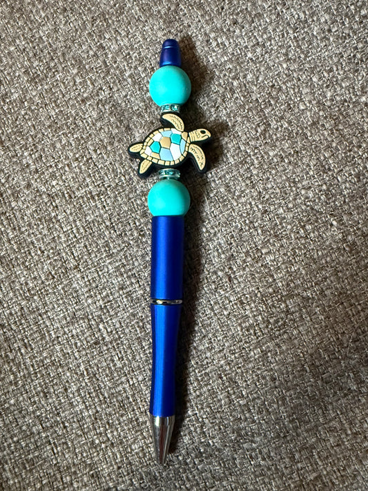 Turtle Beaded Pen