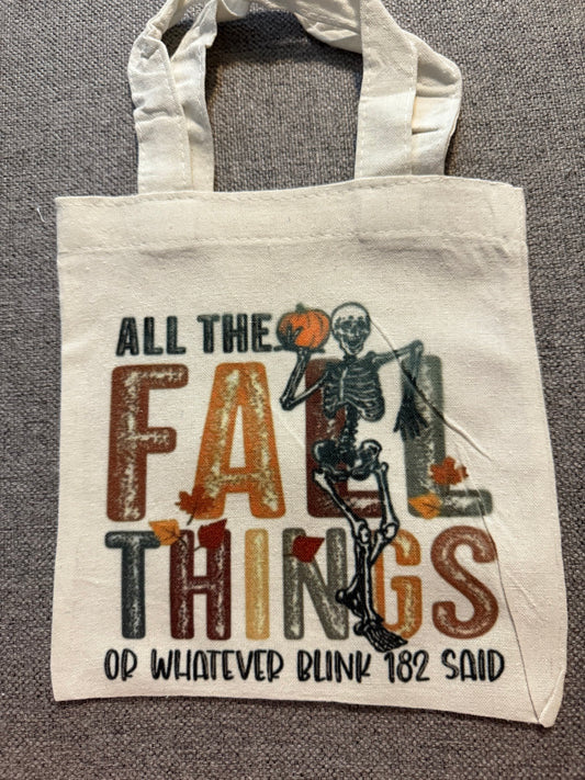 Fall things canvas bag