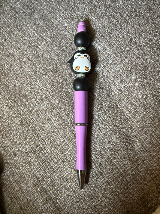Penguin beaded pen