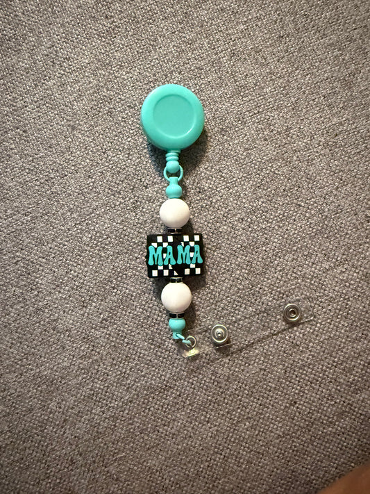 Blue Mama Badge Holder