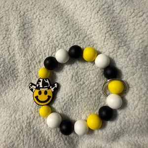 Yellow Smile Cowboy Keychain